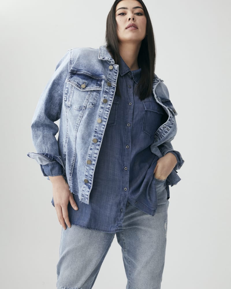 New look plus size denim jacket on sale